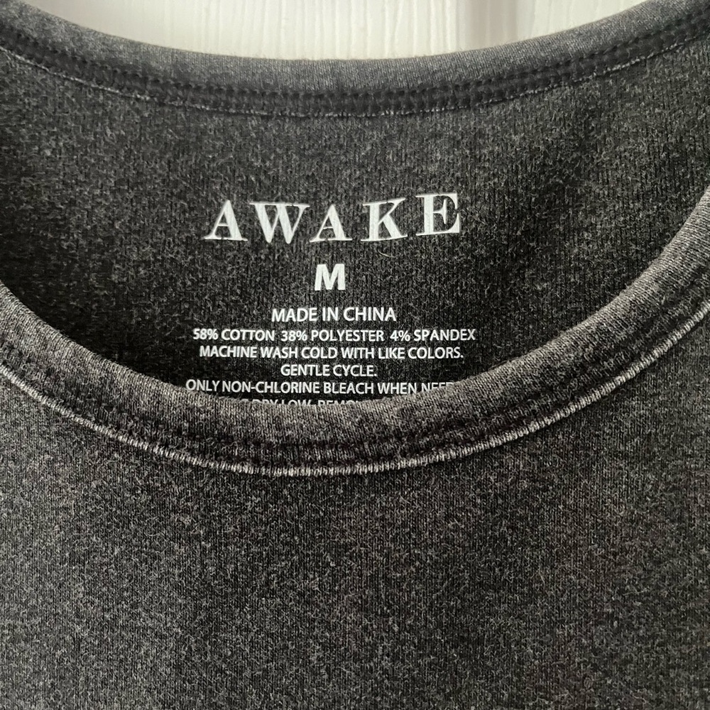 Awake Charcoal Gray Tank Top - Picture 2 of 4